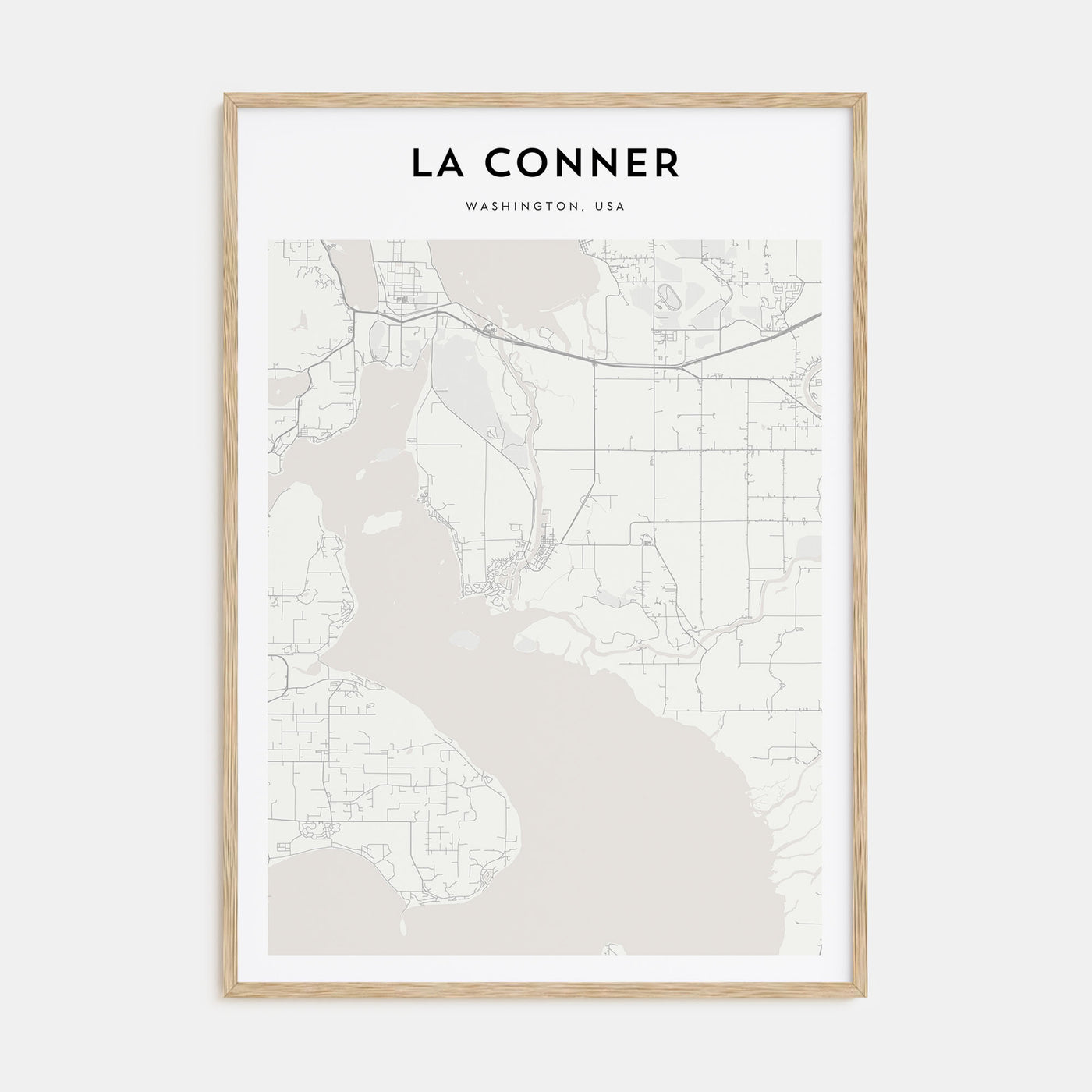 La Conner Map Portrait Poster