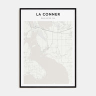 La Conner Map Portrait Poster