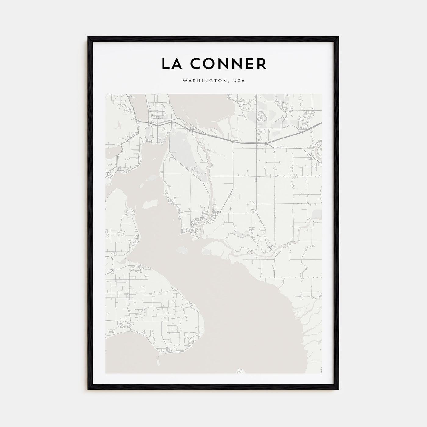 La Conner Map Portrait Poster