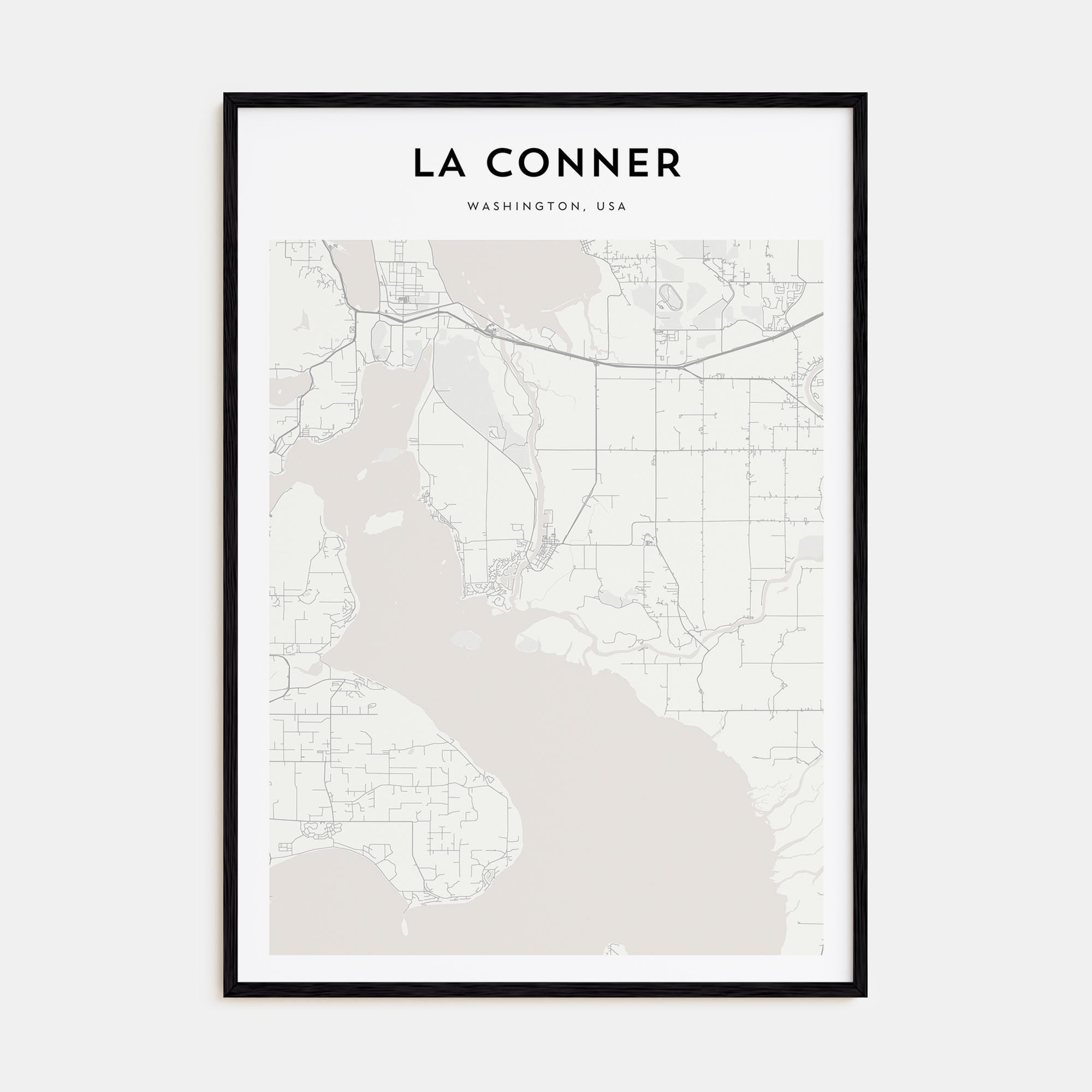 La Conner Map Portrait Poster