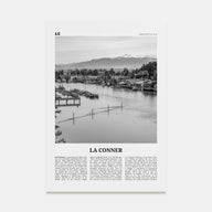 La Conner Travel B&W Poster