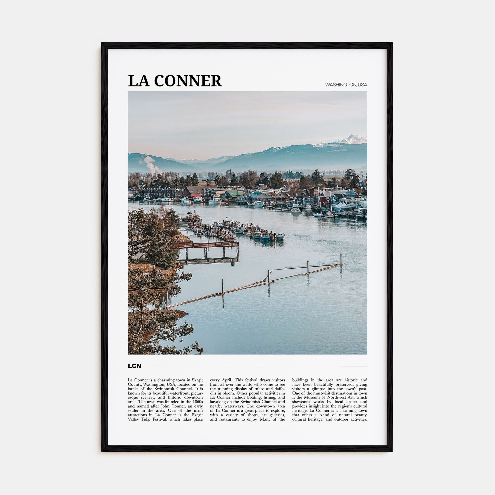 La Conner Travel Color Poster