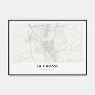 La Crosse Map Landscape Poster