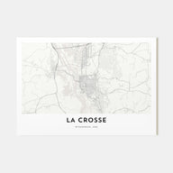 La Crosse Map Landscape Poster