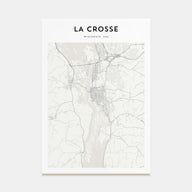 La Crosse Map Portrait Poster
