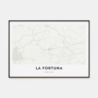 La Fortuna Map Landscape Poster