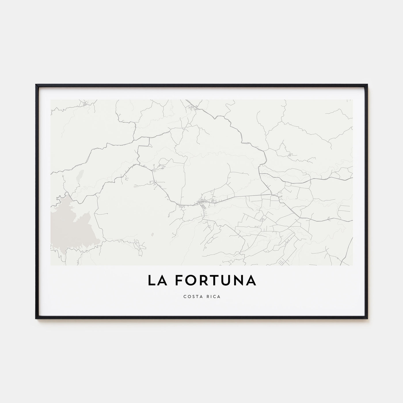 La Fortuna Map Landscape Poster