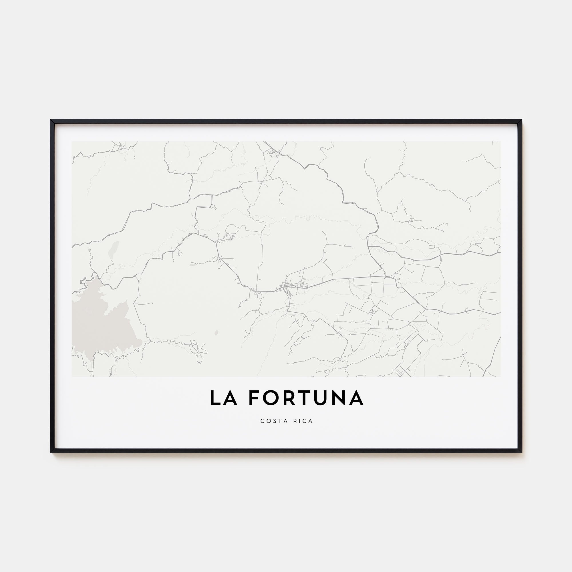 La Fortuna Map Landscape Poster