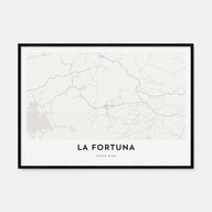 La Fortuna Map Landscape Poster