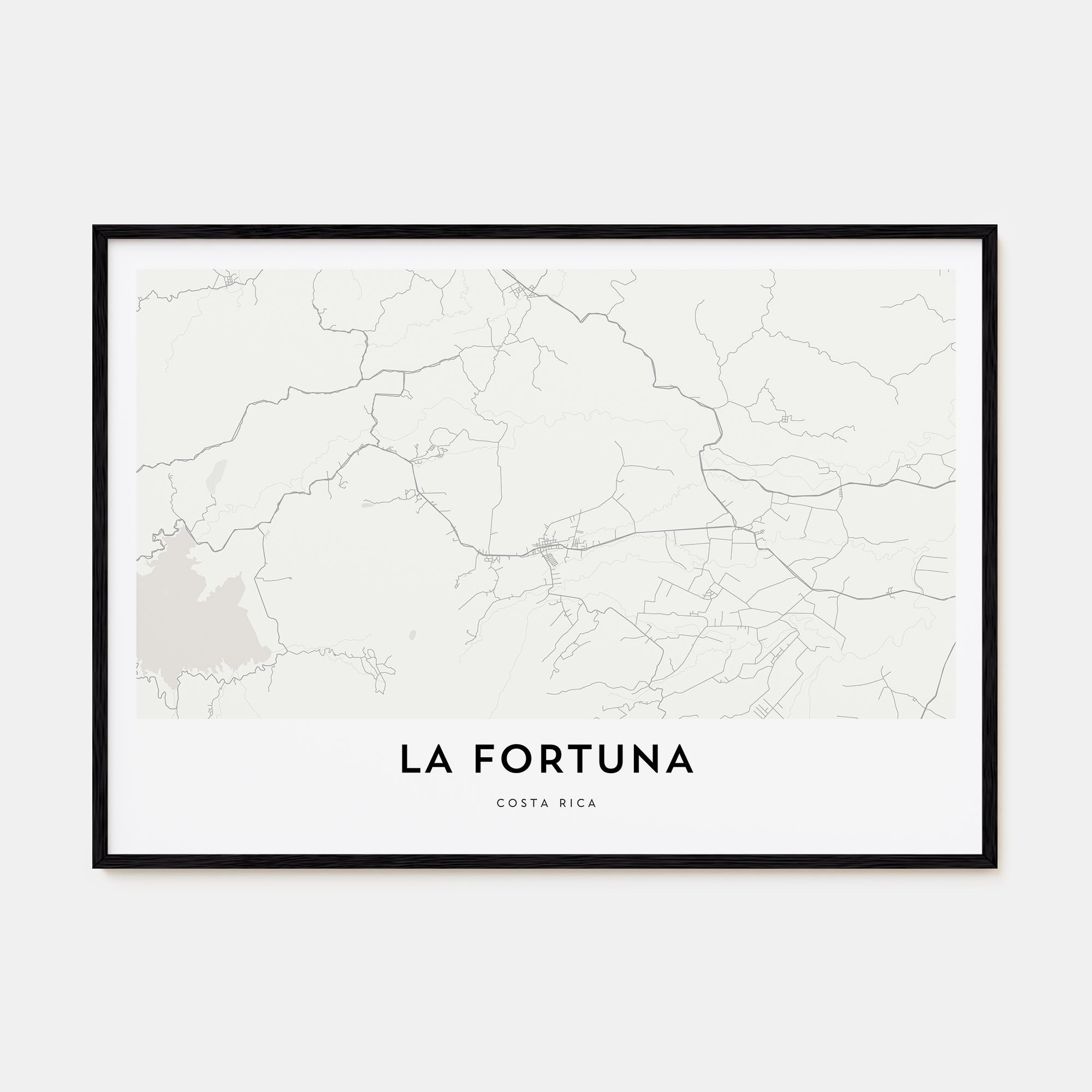 La Fortuna Map Landscape Poster