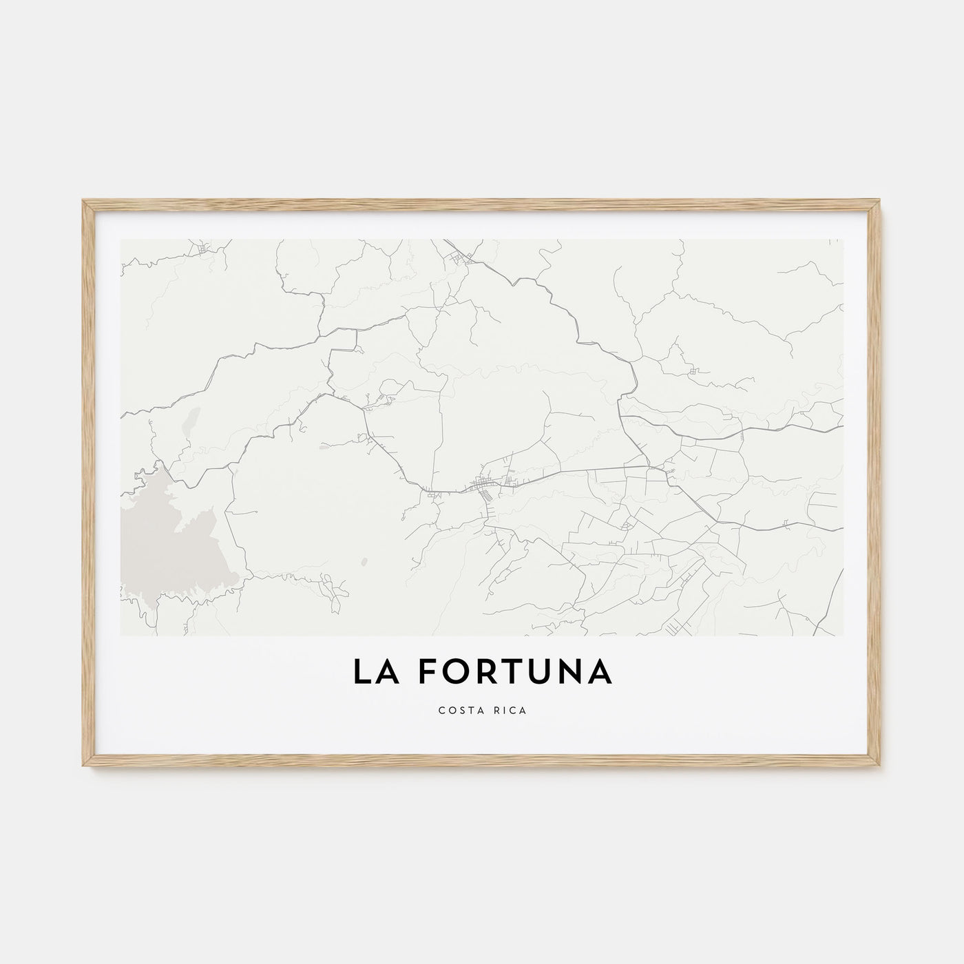 La Fortuna Map Landscape Poster