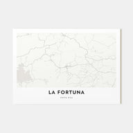 La Fortuna Map Landscape Poster