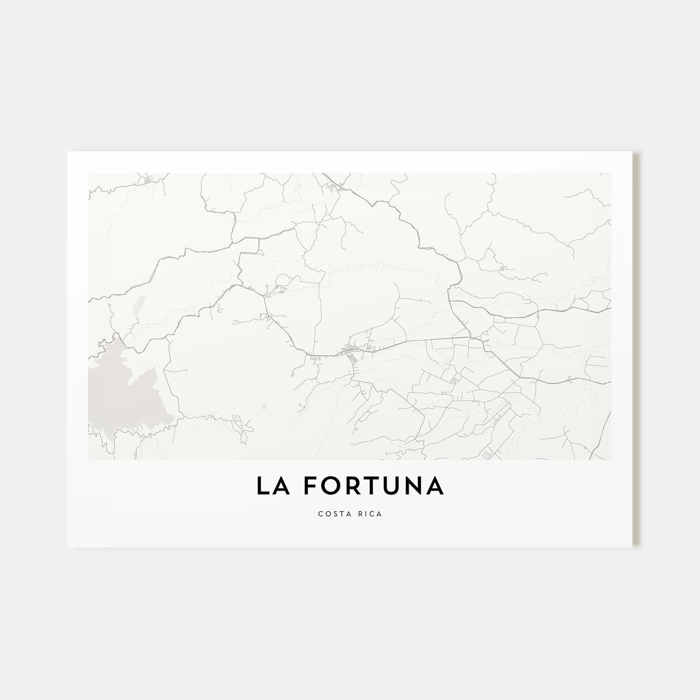 La Fortuna Map Landscape Poster