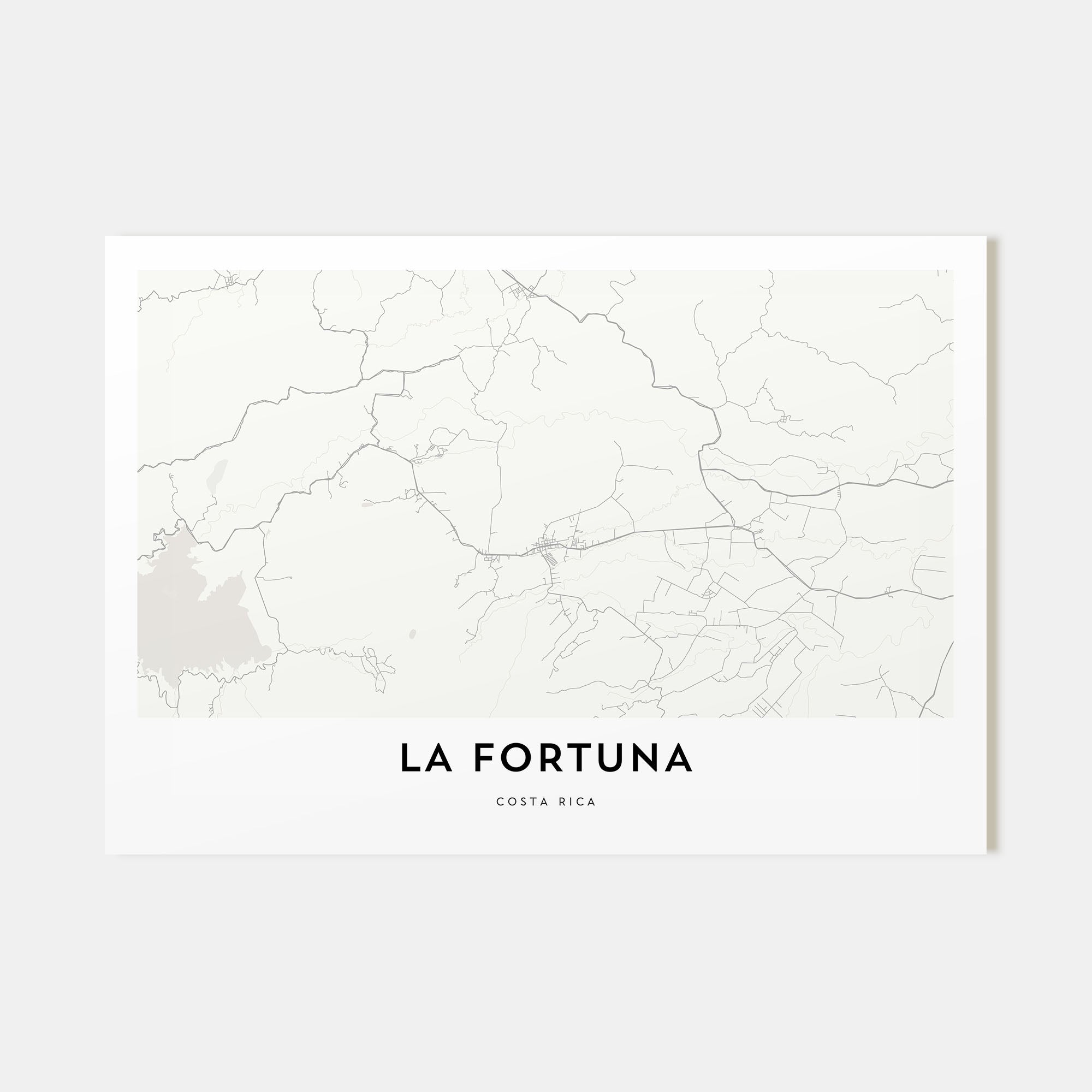 La Fortuna Map Landscape Poster
