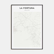 La Fortuna Map Portrait Poster