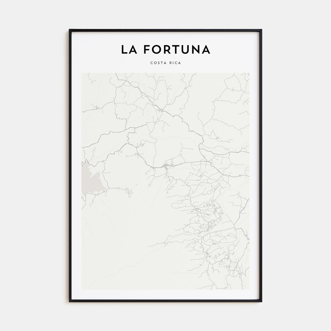La Fortuna Map Portrait Poster