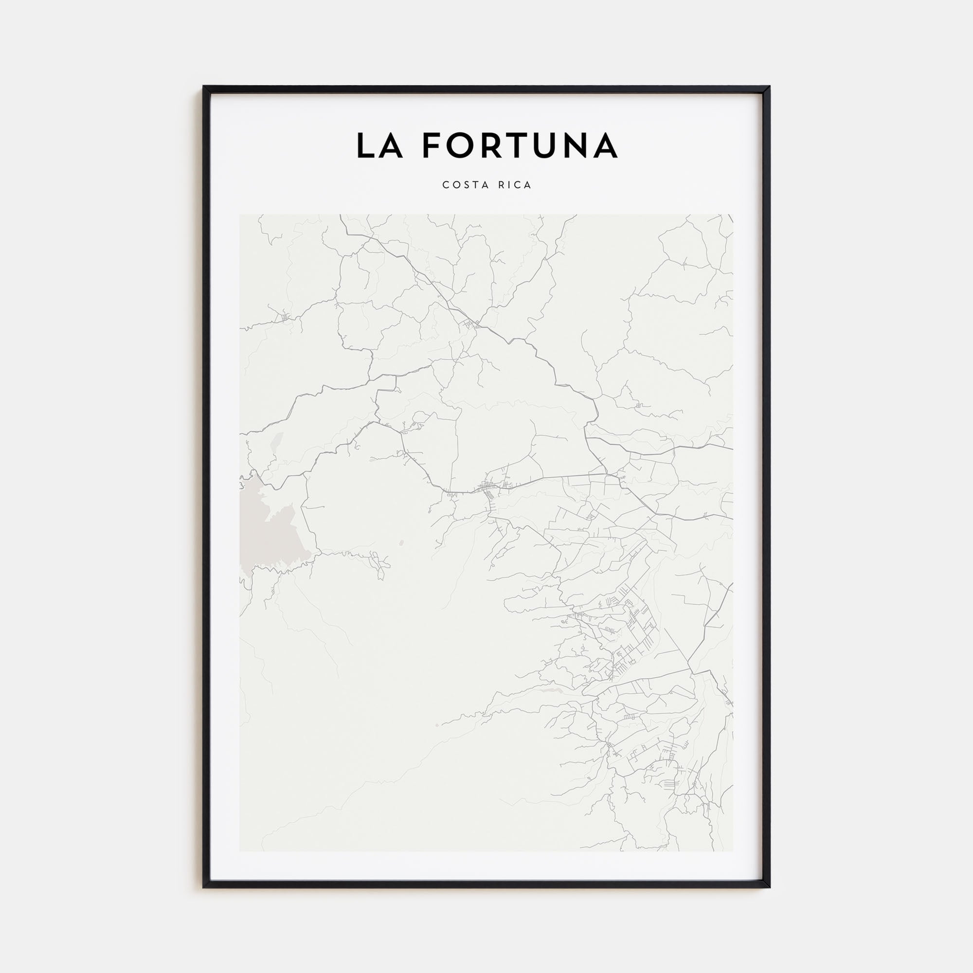 La Fortuna Map Portrait Poster