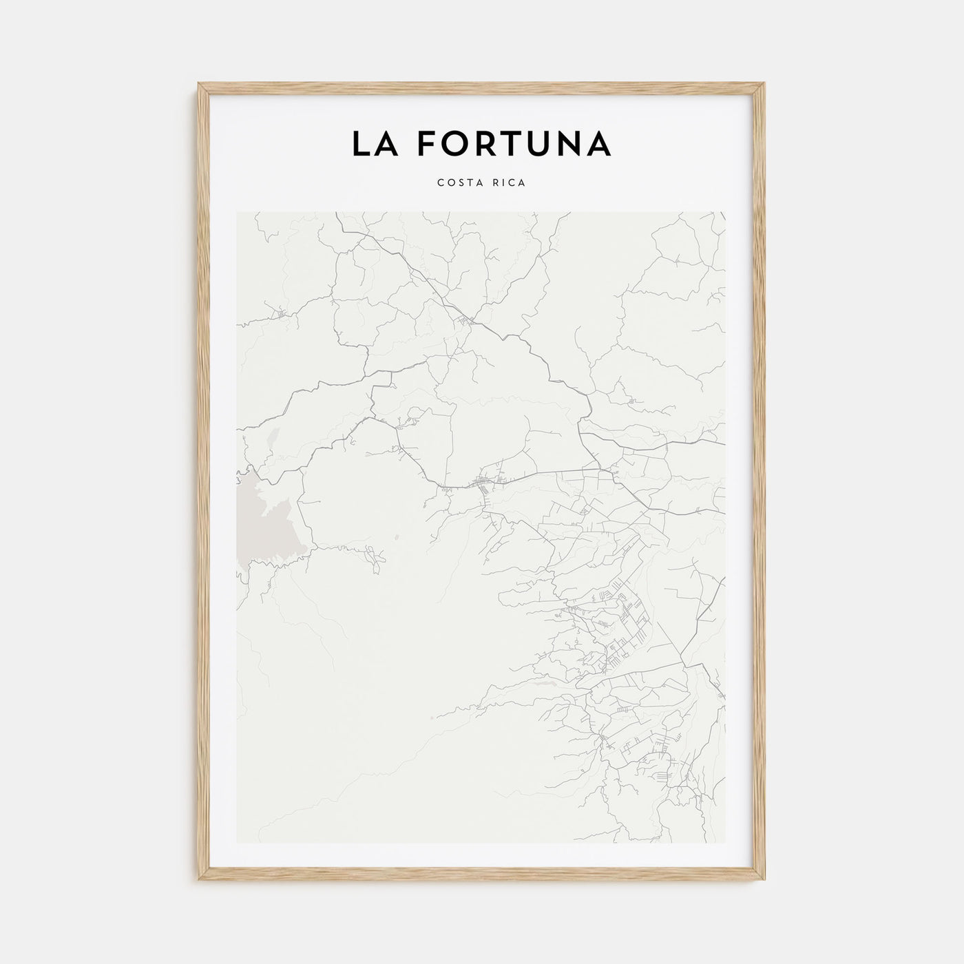 La Fortuna Map Portrait Poster