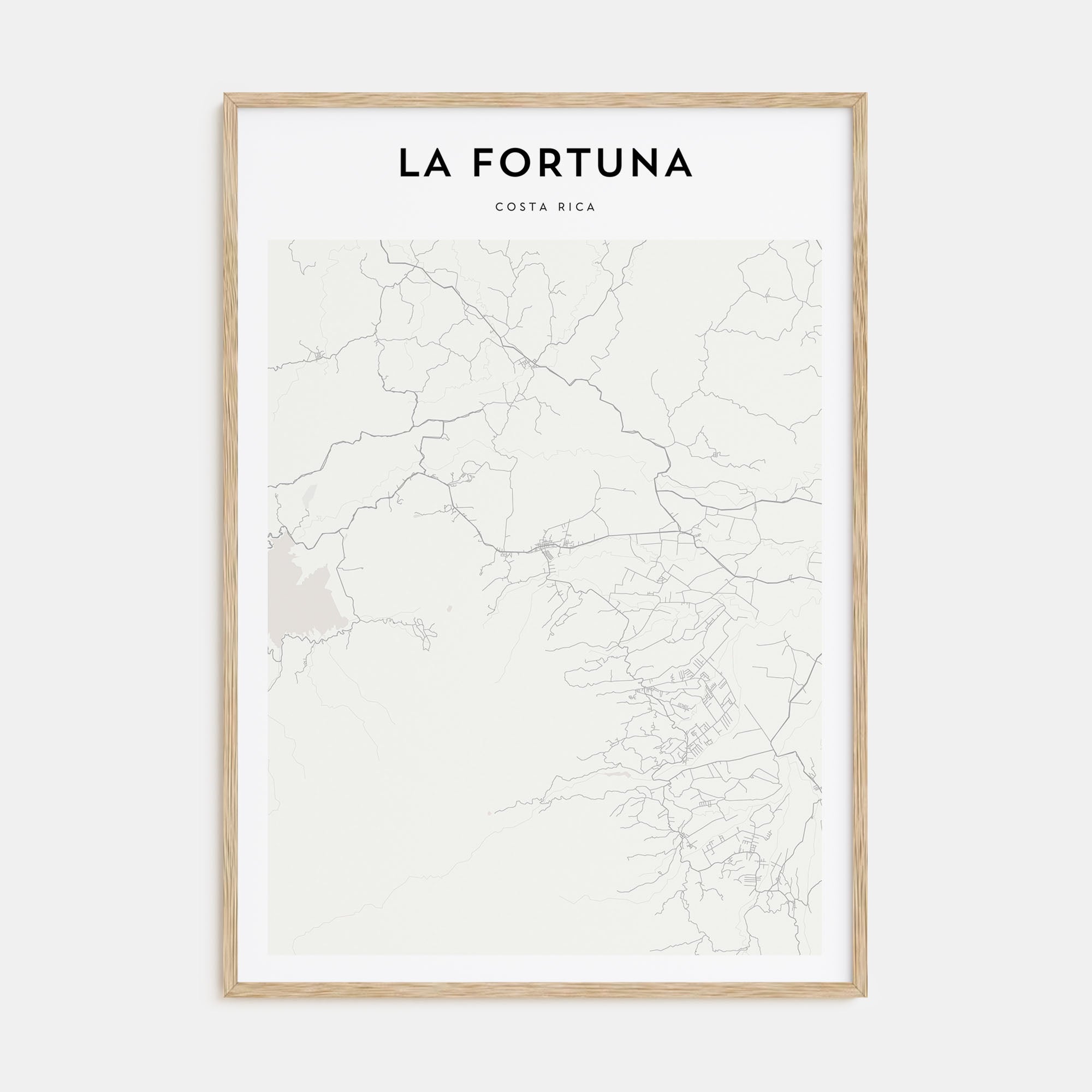 La Fortuna Map Portrait Poster