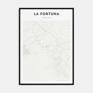 La Fortuna Map Portrait Poster