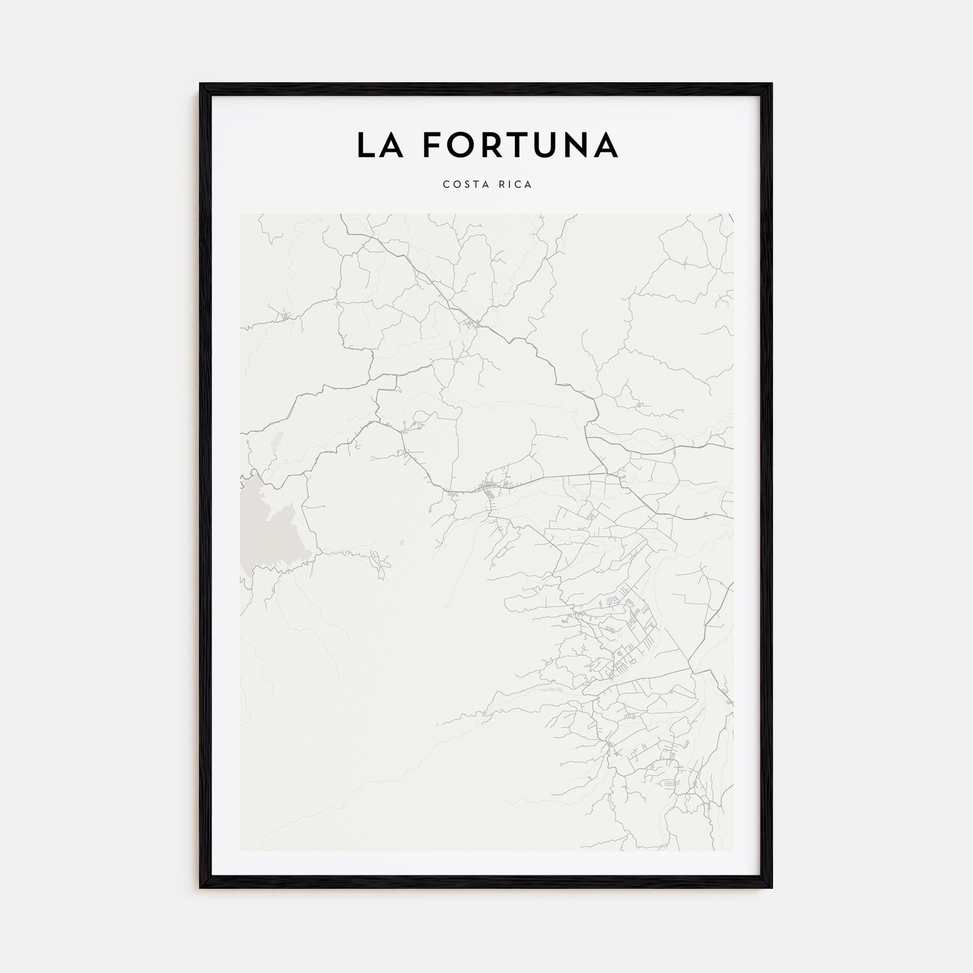 La Fortuna Map Portrait Poster