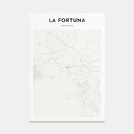 La Fortuna Map Portrait Poster