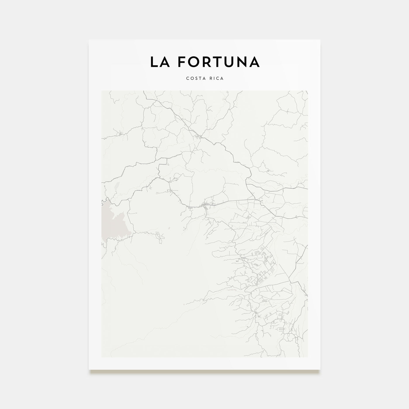 La Fortuna Map Portrait Poster