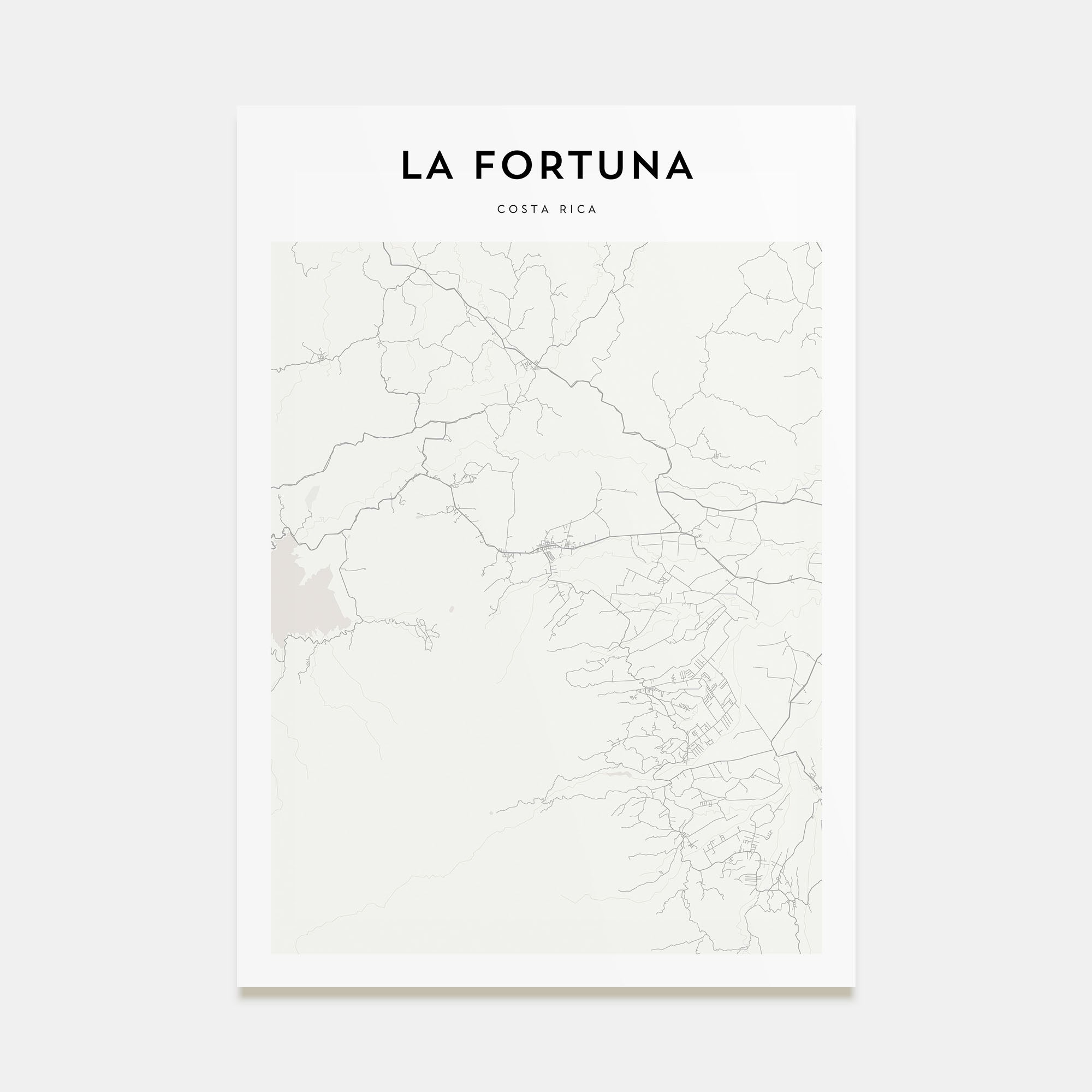La Fortuna Map Portrait Poster