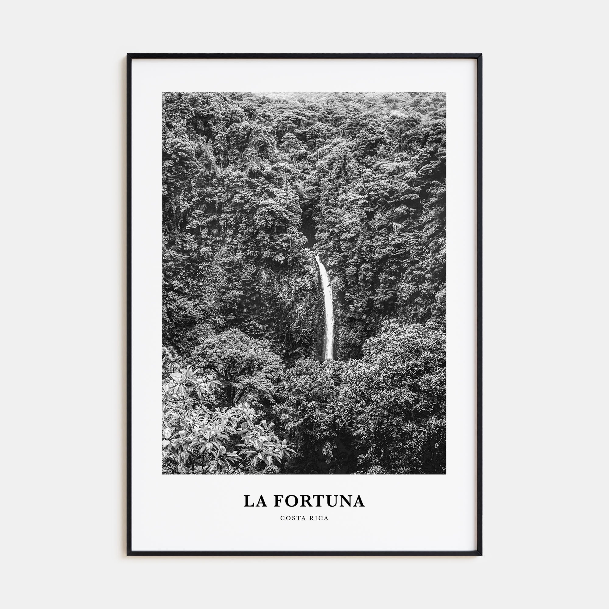 La Fortuna Portrait B&W Poster