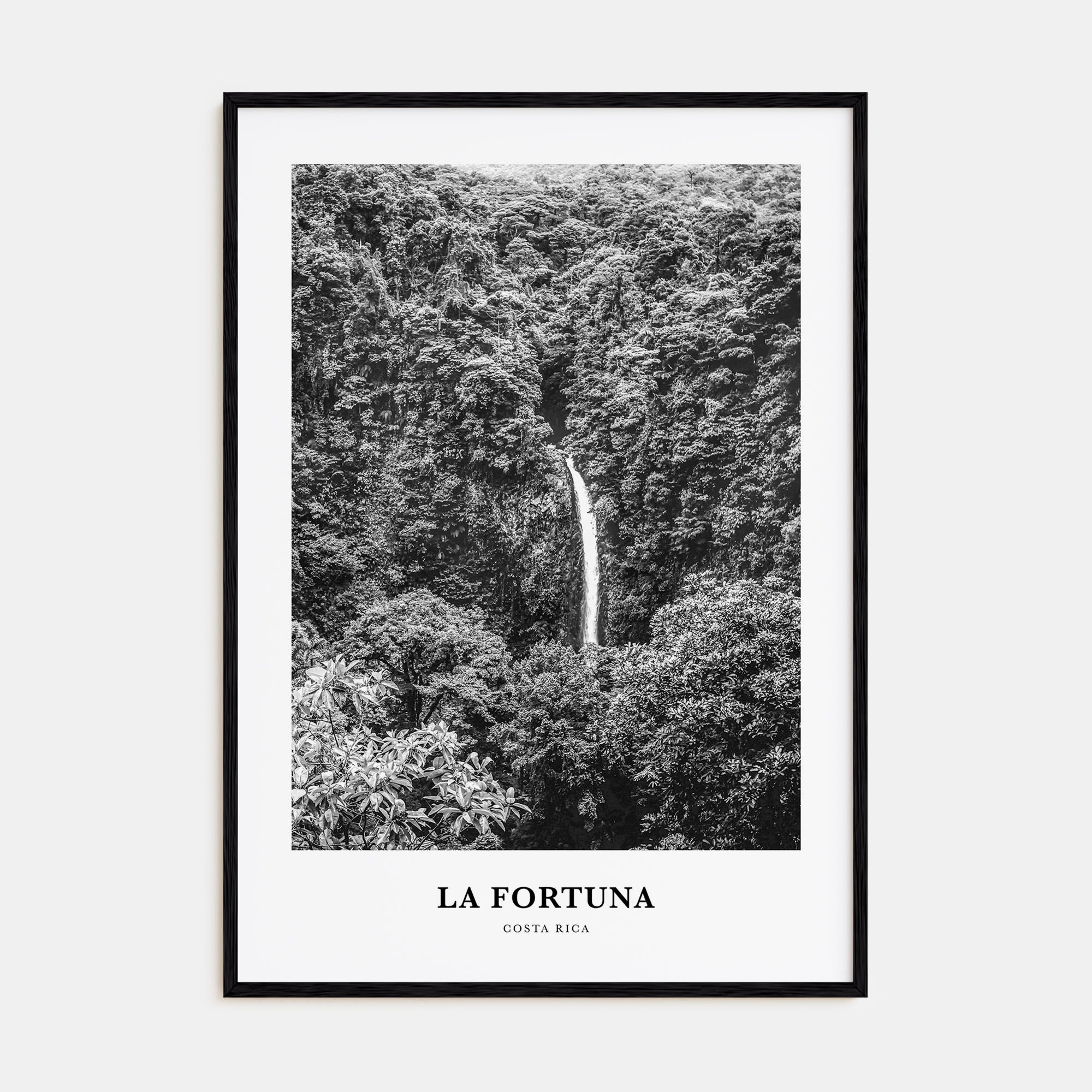 La Fortuna Portrait B&W Poster