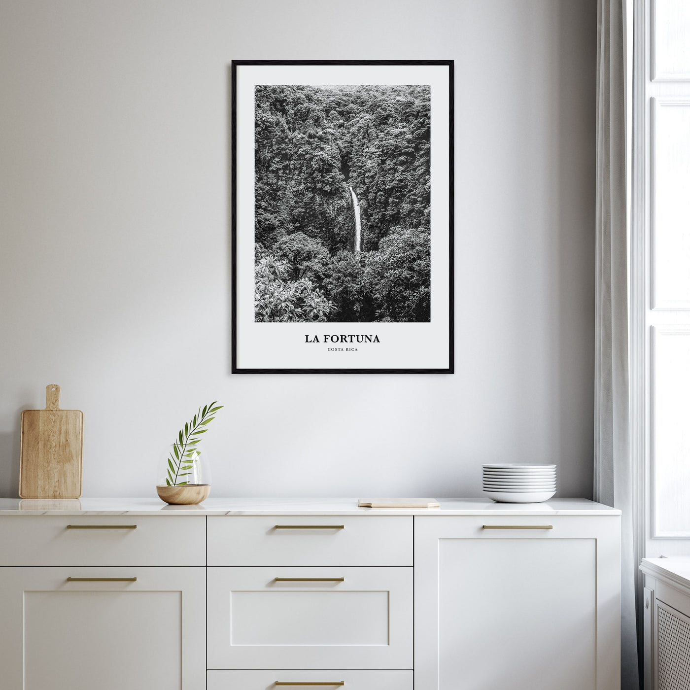 La Fortuna Portrait B&W Poster