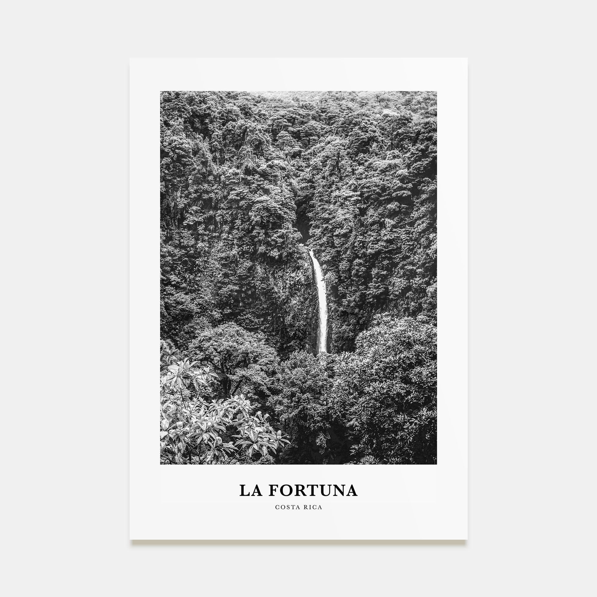 La Fortuna Portrait B&W Poster