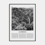La Fortuna Travel B&W Poster