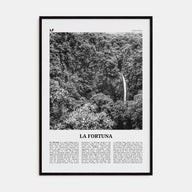 La Fortuna Travel B&W Poster