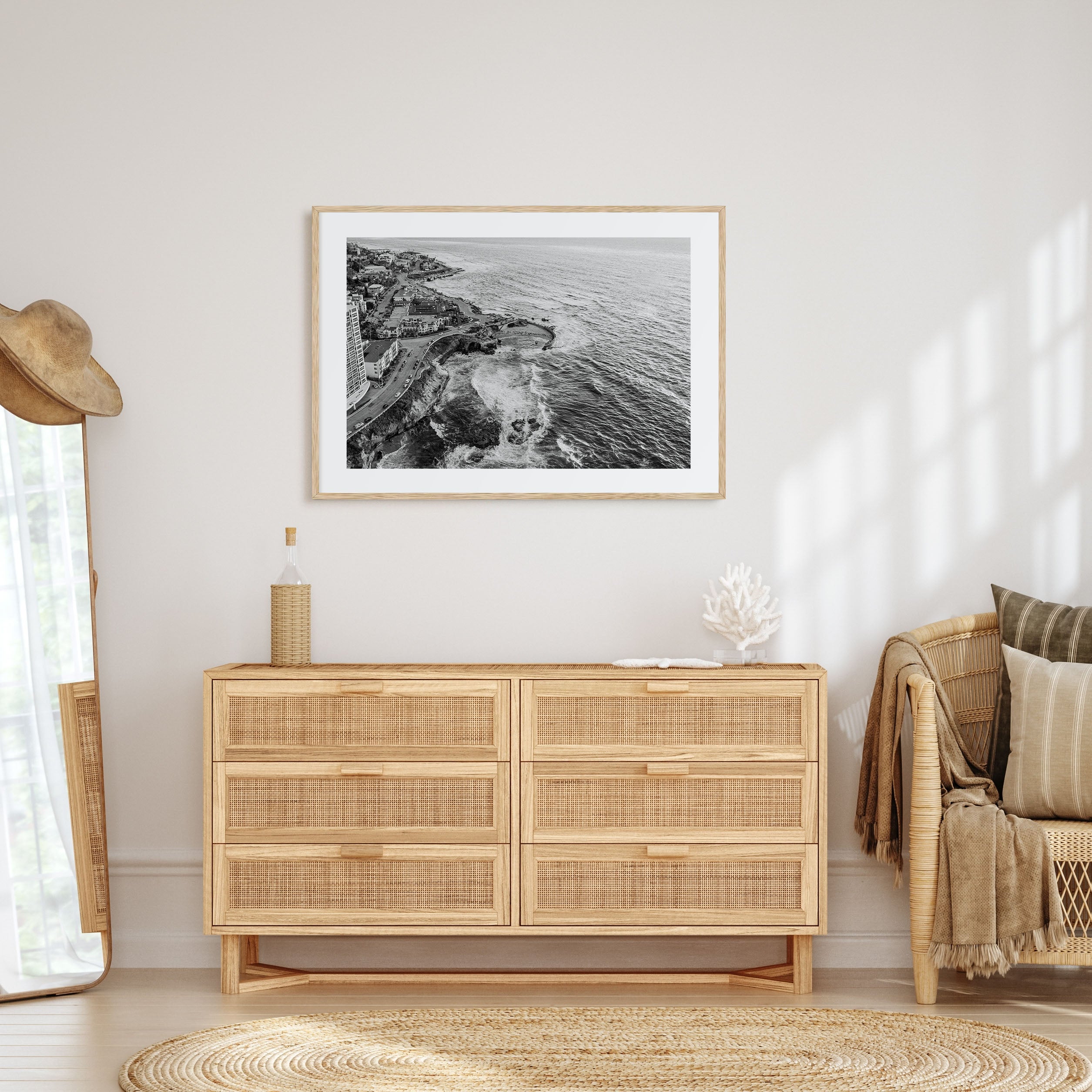 La Jolla Landscape B&W Poster
