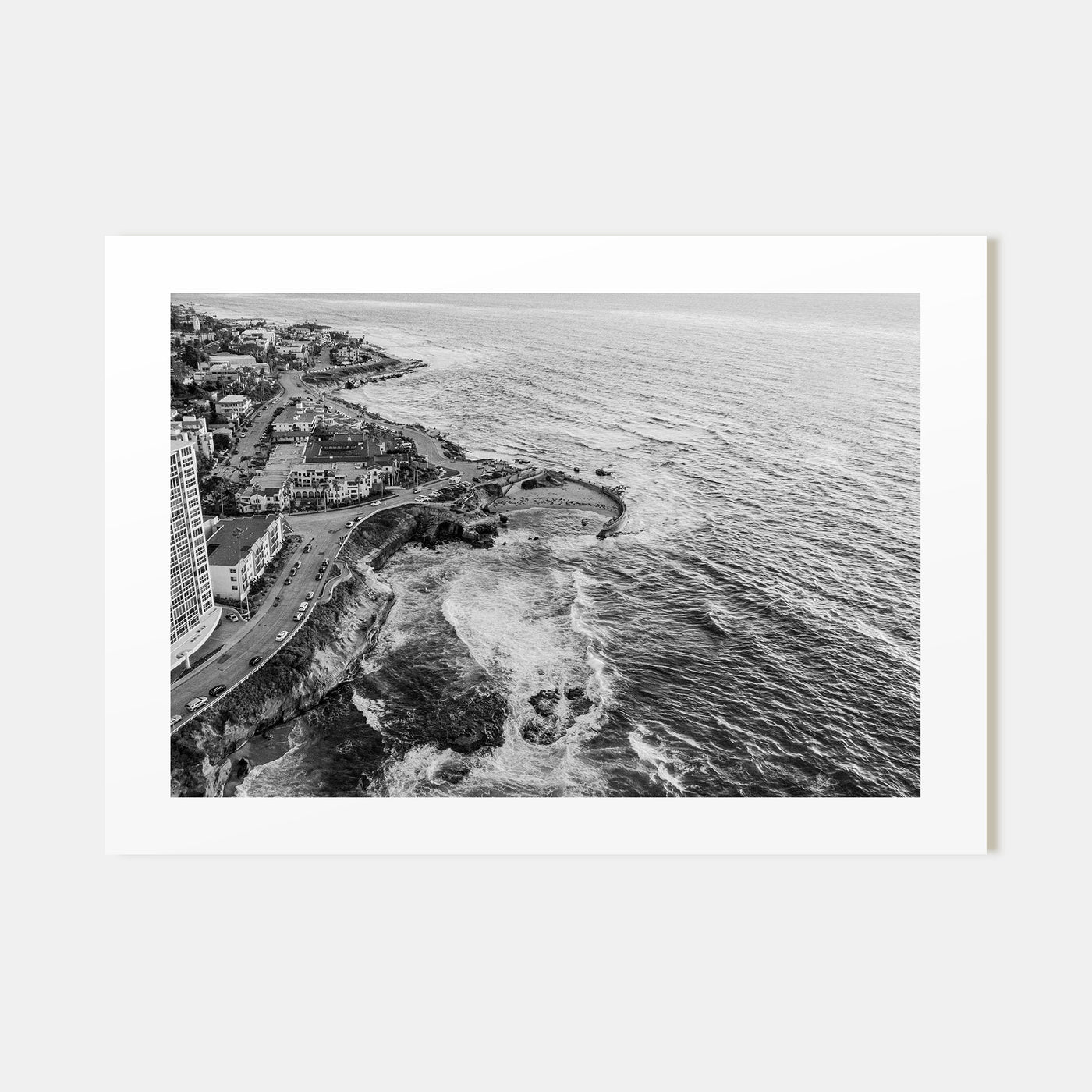 La Jolla Landscape B&W Poster