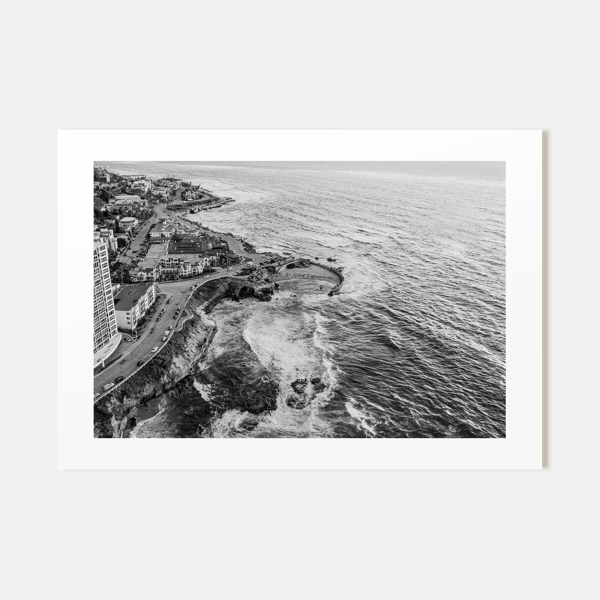 La Jolla Landscape B&W Poster