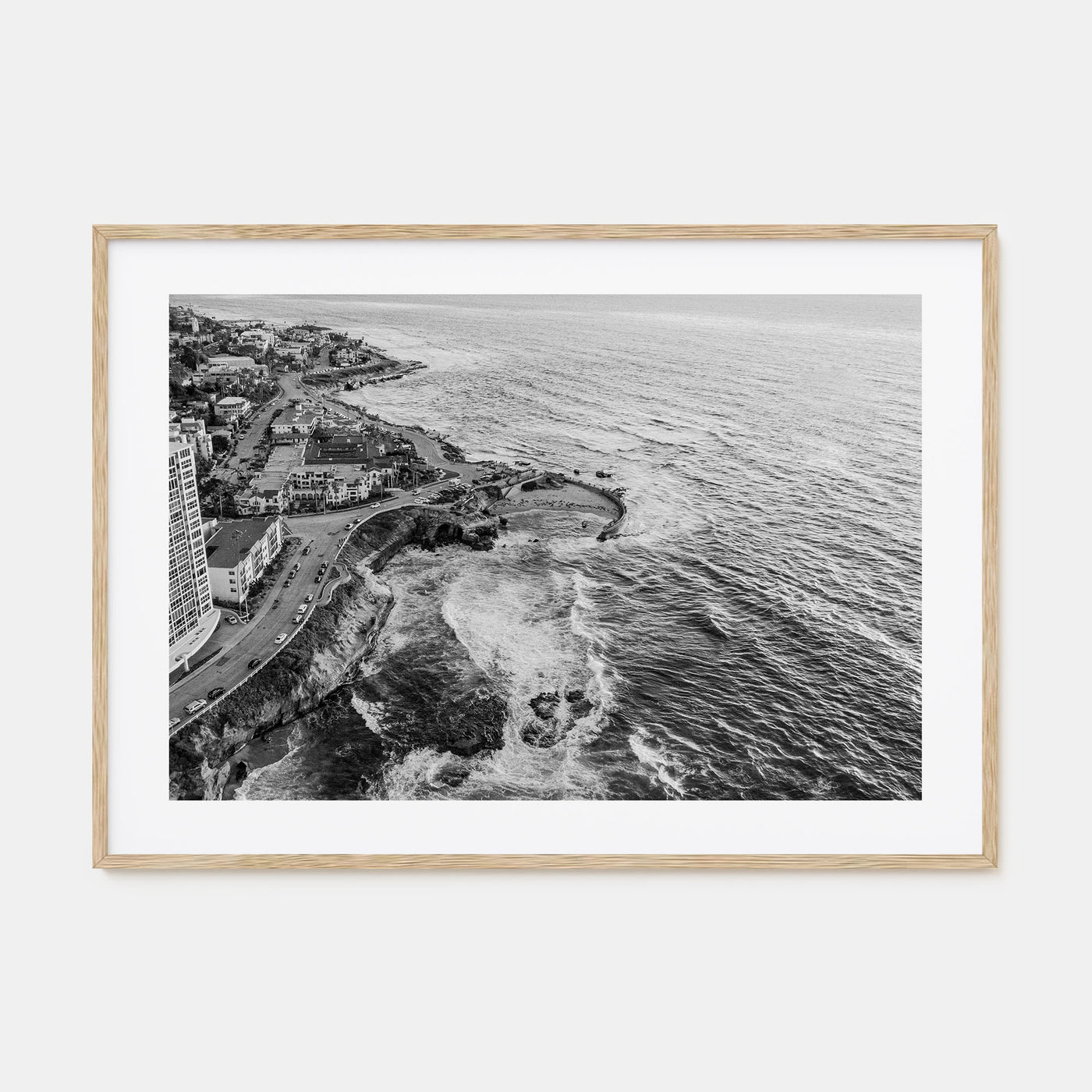 La Jolla Landscape B&W Poster