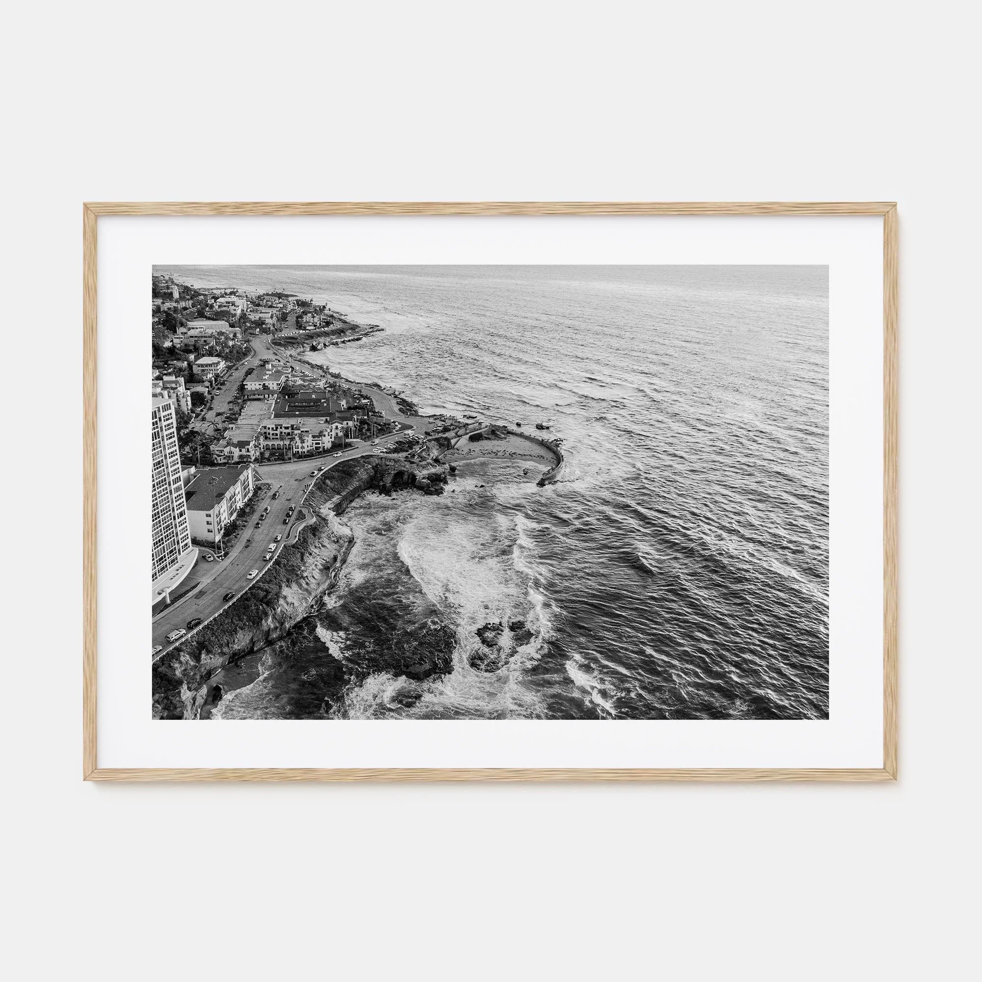 La Jolla Landscape B&W Poster