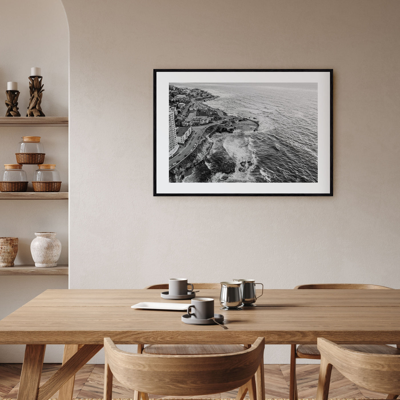 La Jolla Landscape B&W Poster