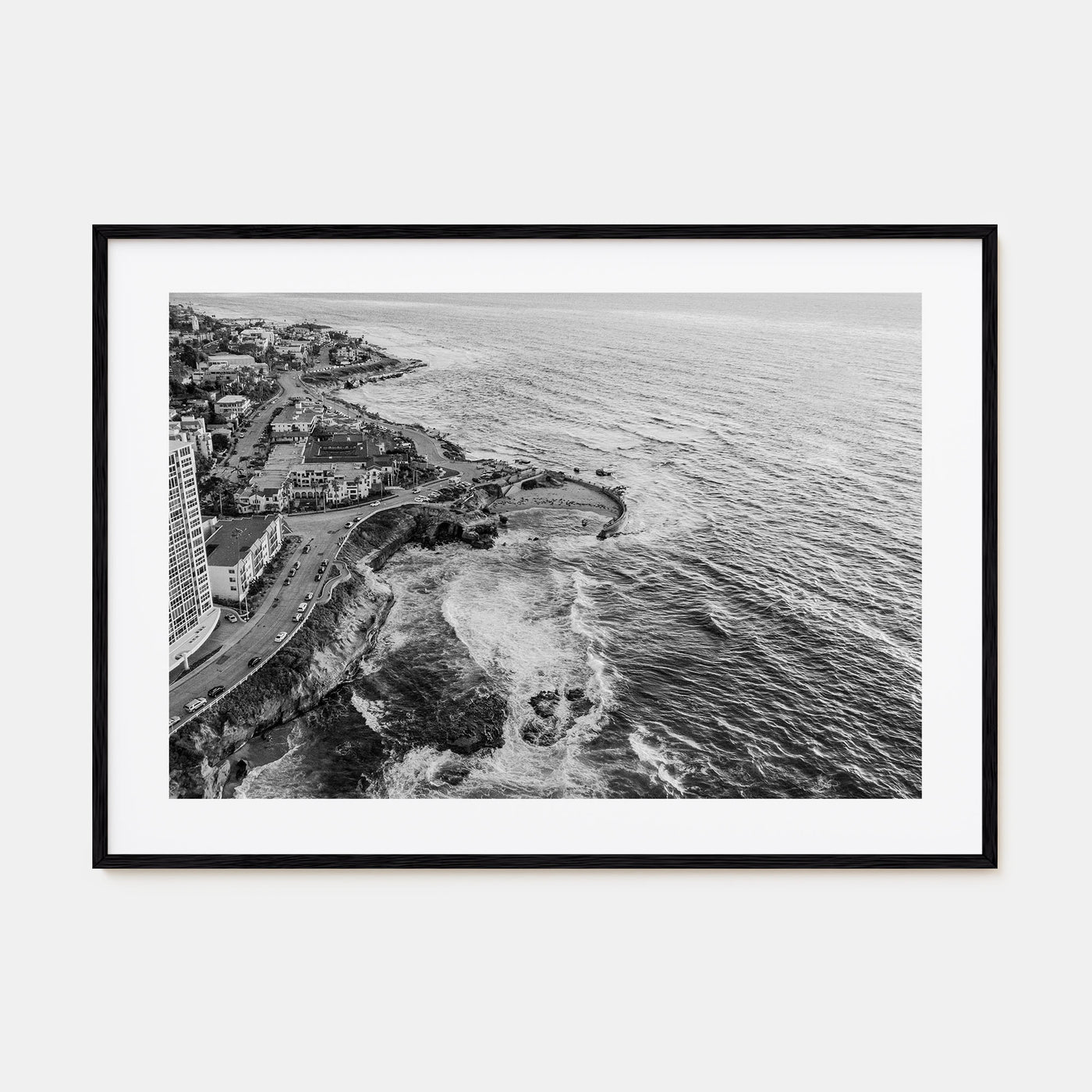 La Jolla Landscape B&W Poster