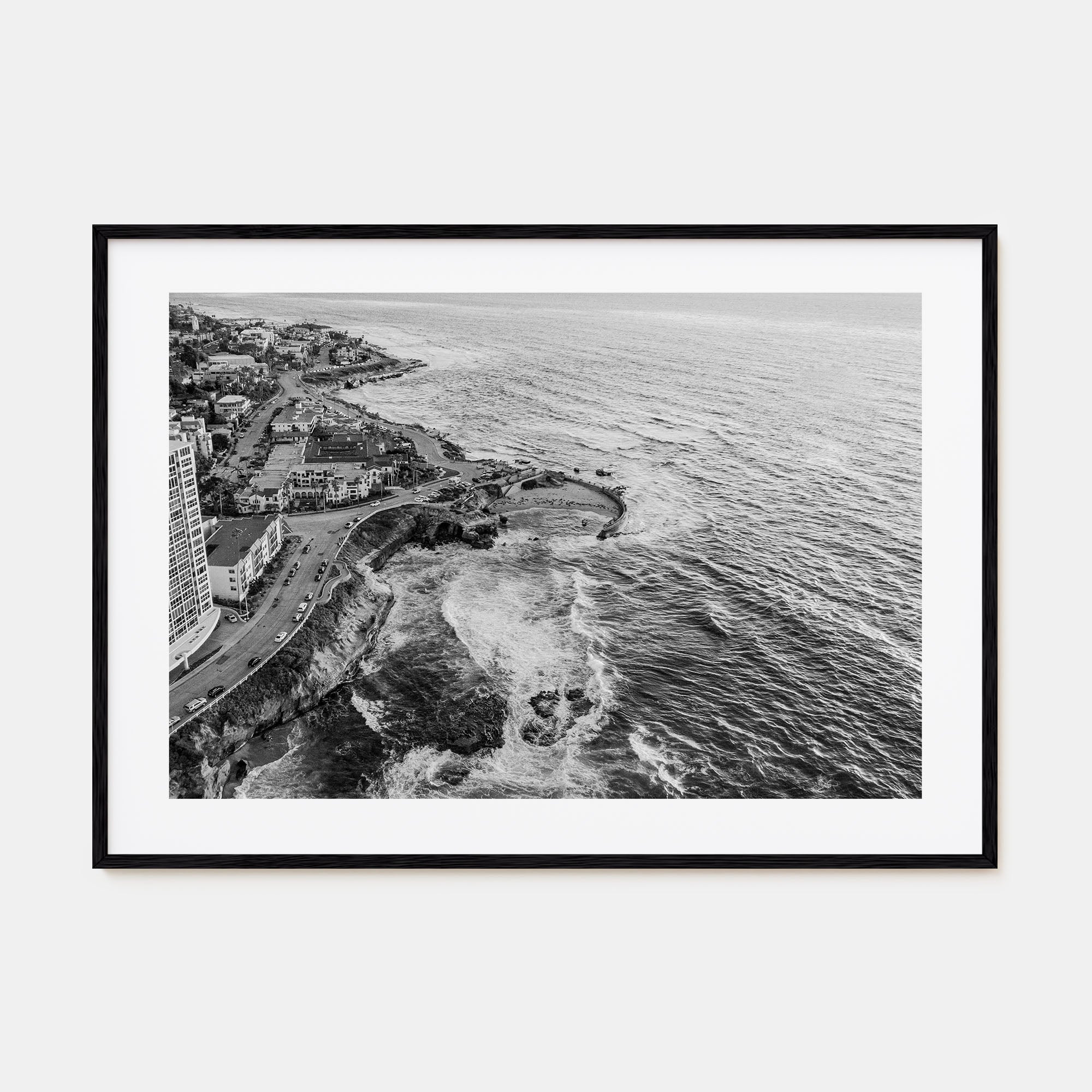 La Jolla Landscape B&W Poster