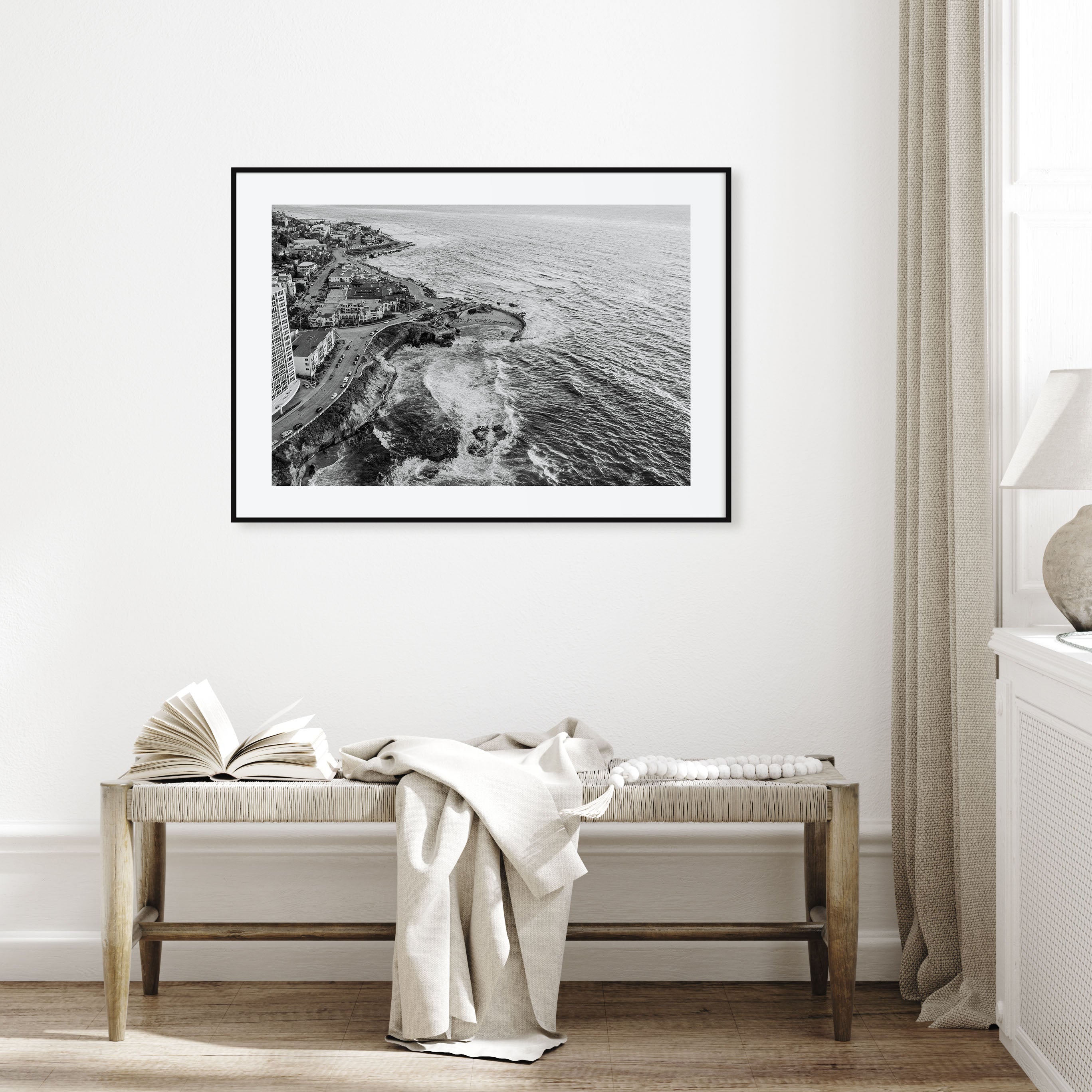 La Jolla Landscape B&W Poster