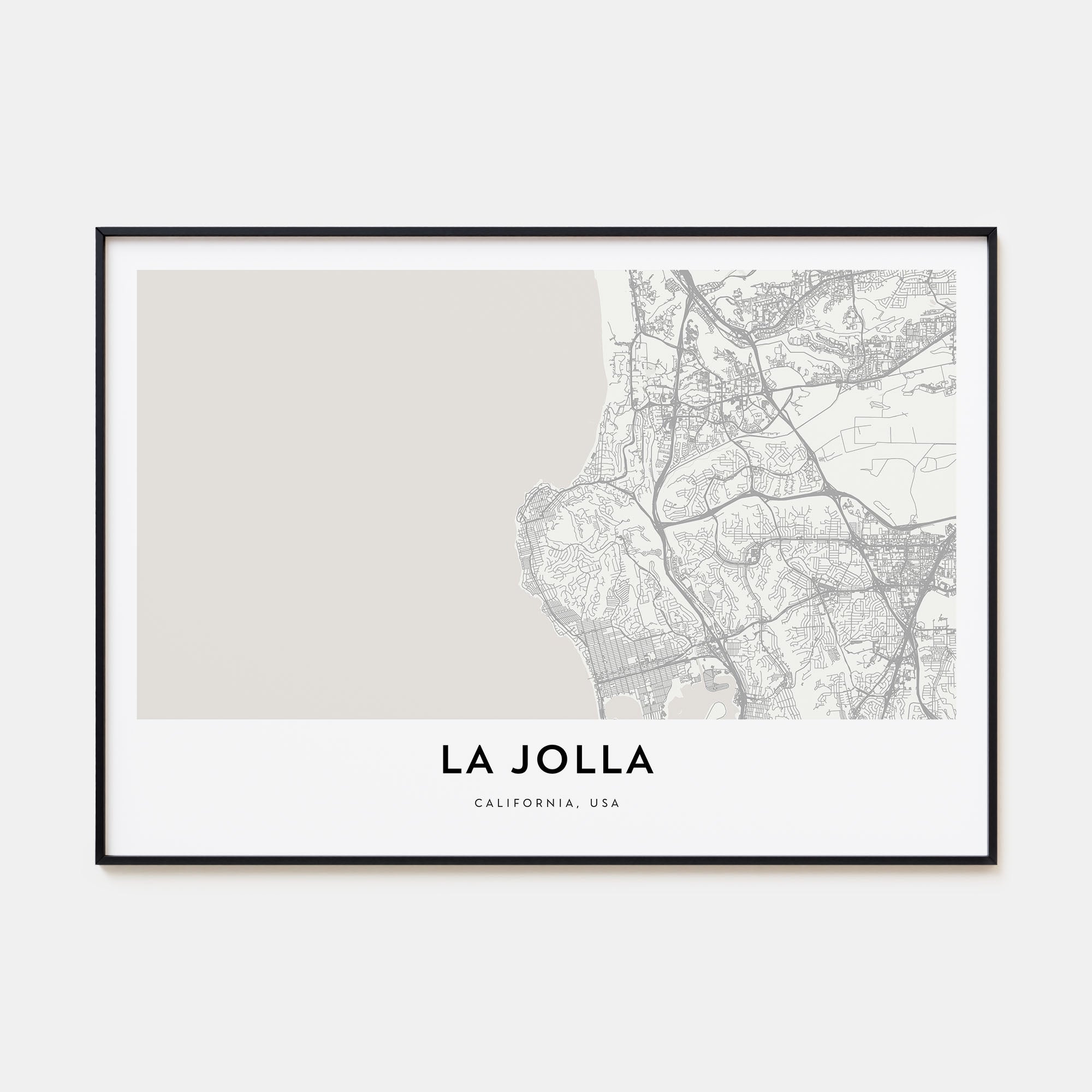 La Jolla Map Landscape Poster