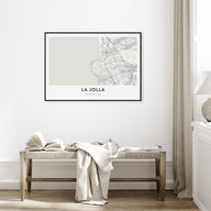 La Jolla Map Landscape Poster
