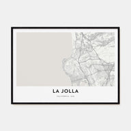La Jolla Map Landscape Poster