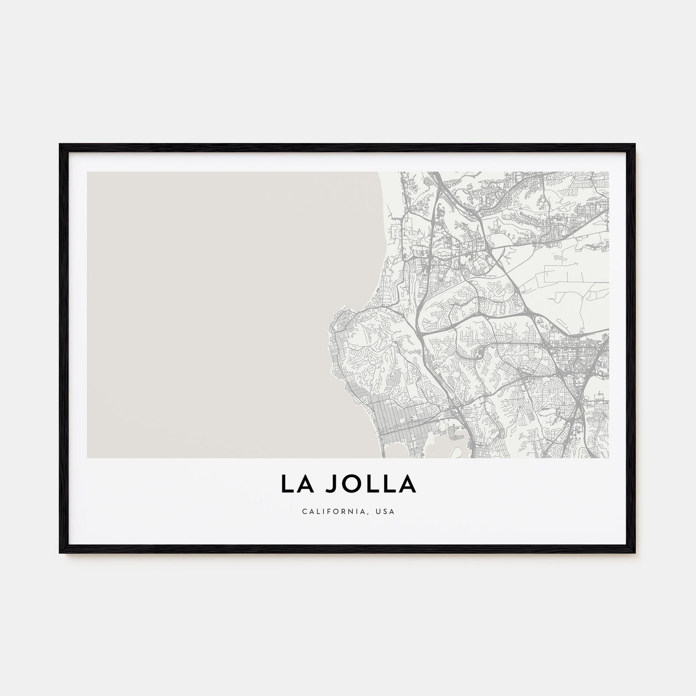 La Jolla Map Landscape Poster