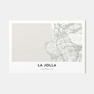 La Jolla Map Landscape Poster