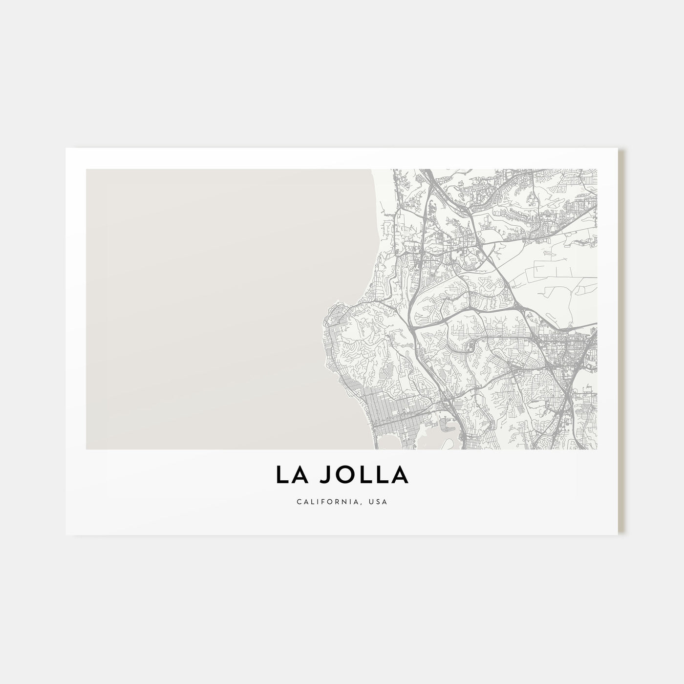 La Jolla Map Landscape Poster