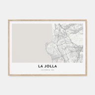 La Jolla Map Landscape Poster